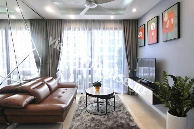 Bright interior inside 2-bedroom apartment in Central Hanoi