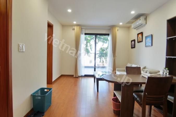 Big balcony with nice furniture apartment in Ba Dinh