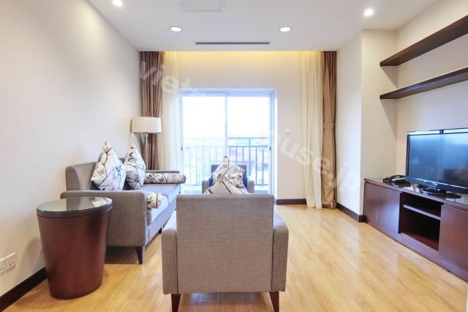 A three-bedroom serviced apartment in Hoa Binh Green is ready for you and your family