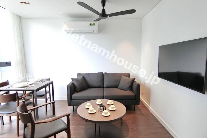New one-bedroom serviced apartment with full of light in Ba Dinh District