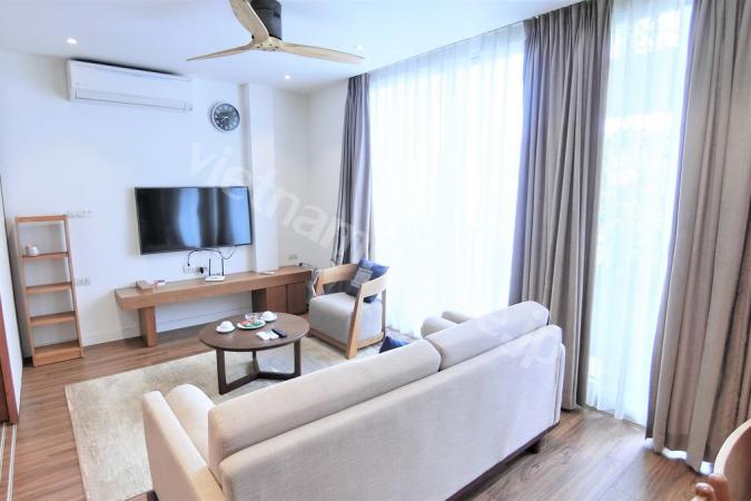Warm tone service apartment in Japanese area in Hanoi