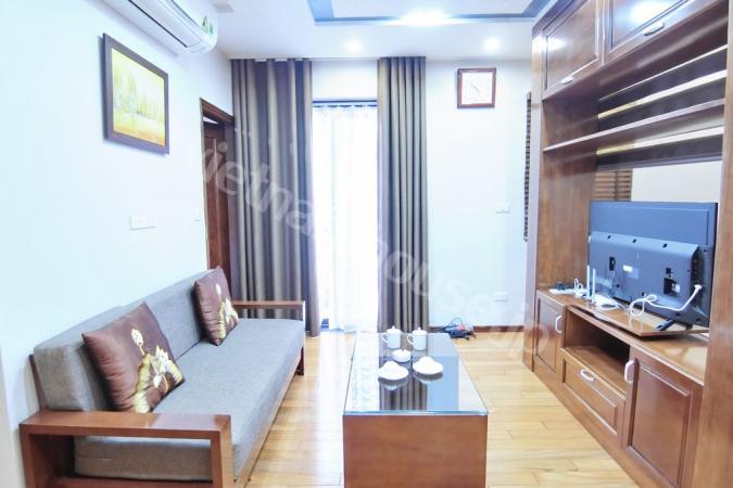 The apartment is designed to optimize the space and comfort in Ba Dinh