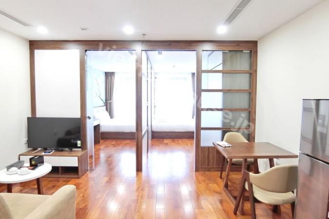 You are looking for a two-bedroom apartment in the heart of Ba Dinh district