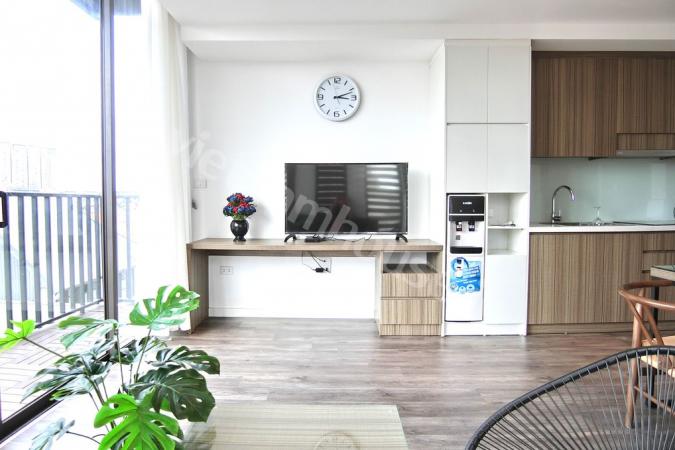 New one-bedroom serviced apartment full of light is ready to welcome you at Ba Dinh