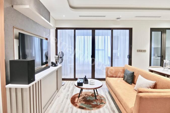 This one bedroom apartment is perfect for a long stay in Ba Dinh District