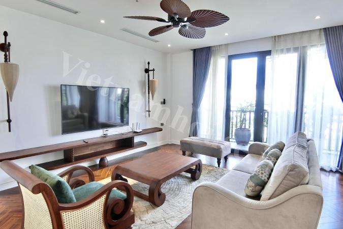 Indochine-Style 3-Bedroom Serviced Apartment with Spacious River View