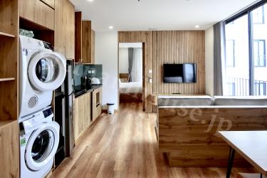 Light-Filled One-Bedroom Residence Featuring Dual Views in Central Linh Lang